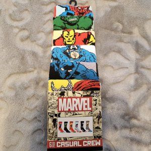 🔥HP🔥Marvel 6prs. Crew Casual Socks NWT